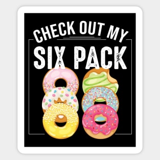 Check Out My Six Pack Funny Donuts Sticker